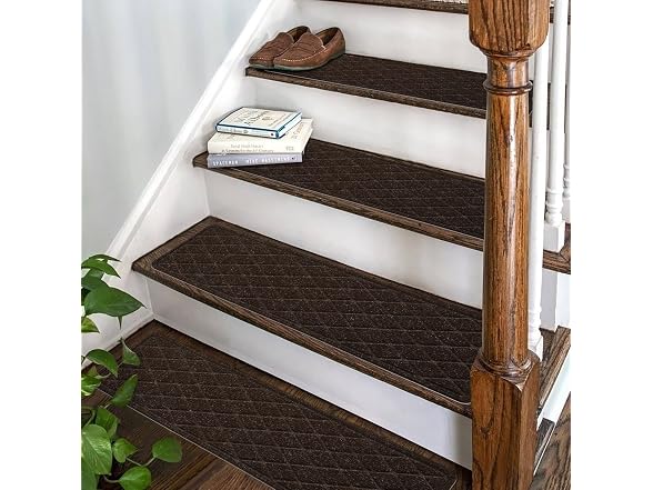 Safotad Stair Treads Coffee Brown 15pk