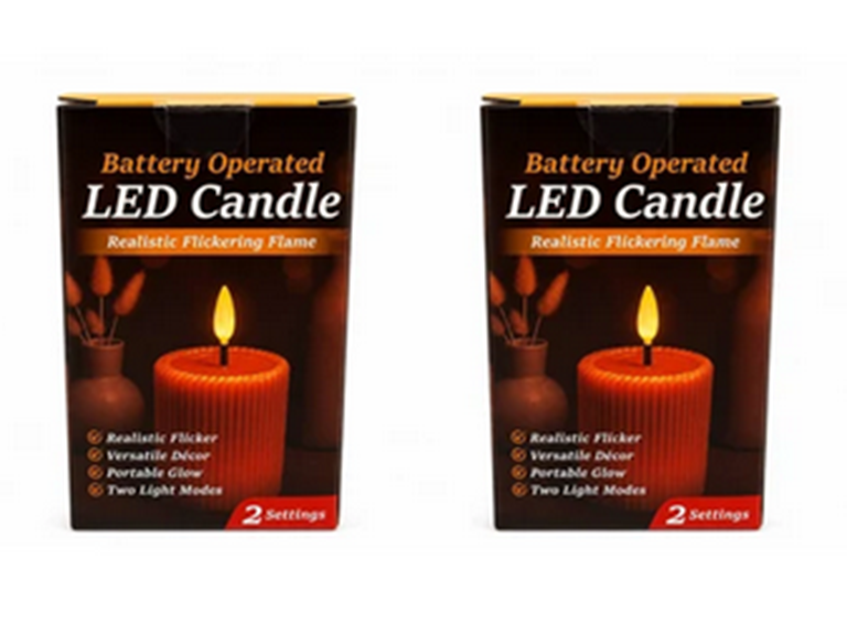 2-Pack 5.75" Battery-Operated Realistic Flickering LED Candle