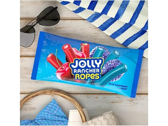 (6-Pack) Jolly Rancher Ropes Blue Raspberry/Cherry