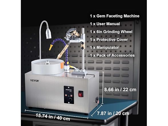 VEVOR Gem Faceting Machine, 180W Jade