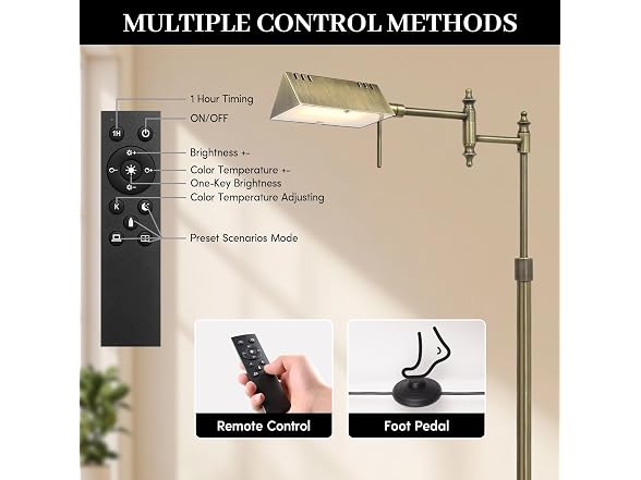 Bairth Bronze Reading Floor Lamp