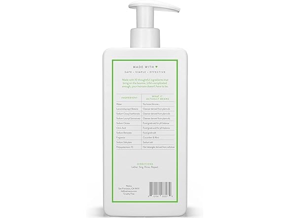 Native Vegan Cucumber & Mint Natural Shampoo