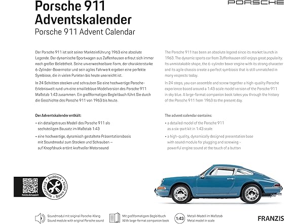 FRANZIS Porsche 911 67664 Advent Calendar