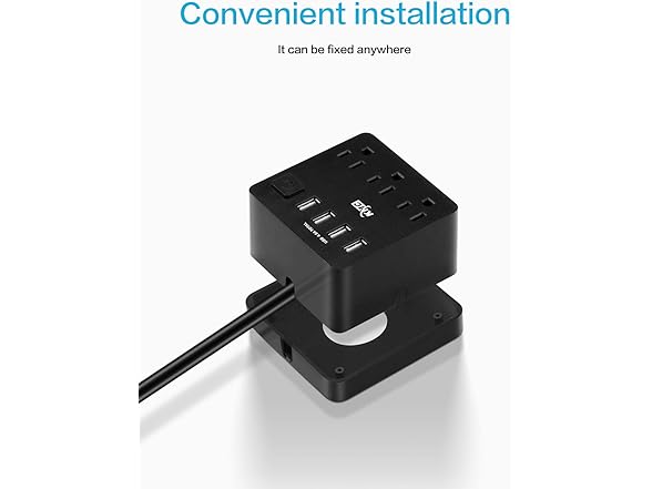 KMC 3-Outlet Travel Power Strip w/ USB Ports