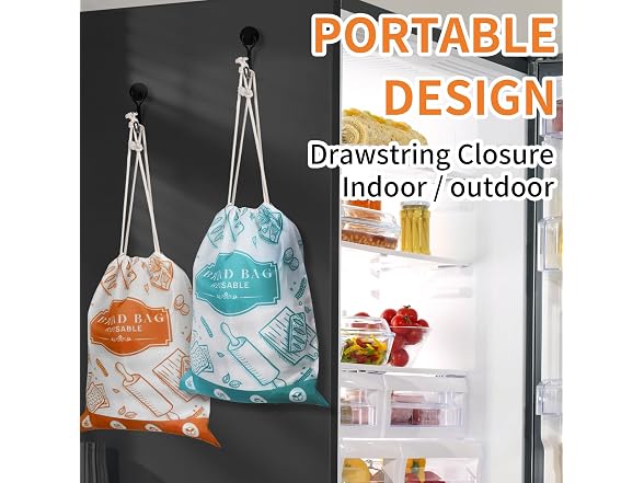 4-Pack Bread Bags for Homemade Bread
