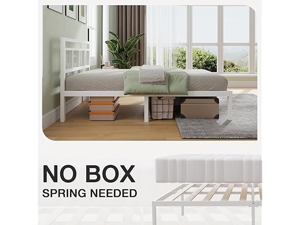 Novilla 14 Inch Queen Bed Frame & Headboard