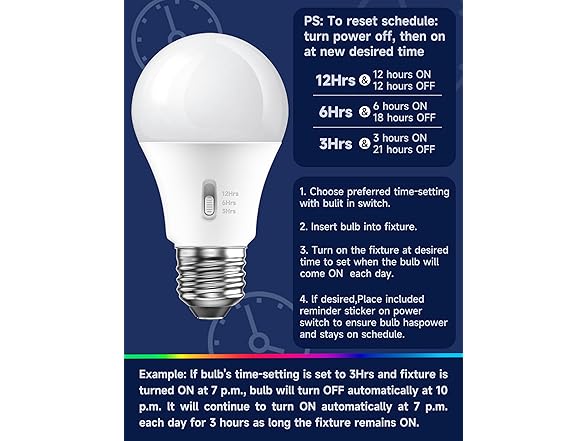 UNILAMP UNILAMP Timer Light Bulbs