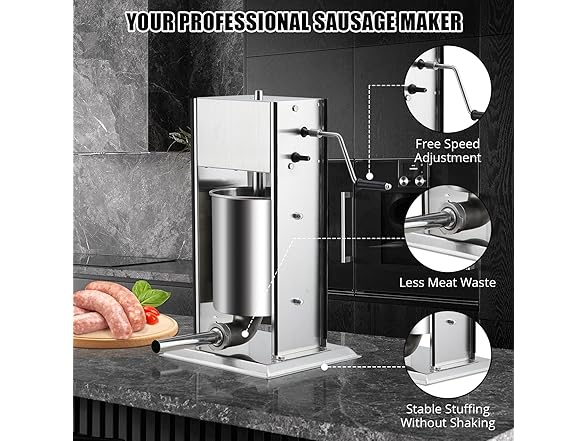 GarveeTech Stainless Steel Sausage Maker -5 L