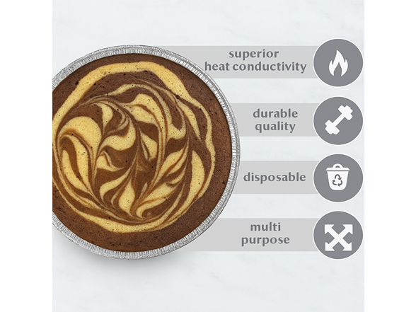 Premium Disposable Aluminum Tin Foil Pans (Round)