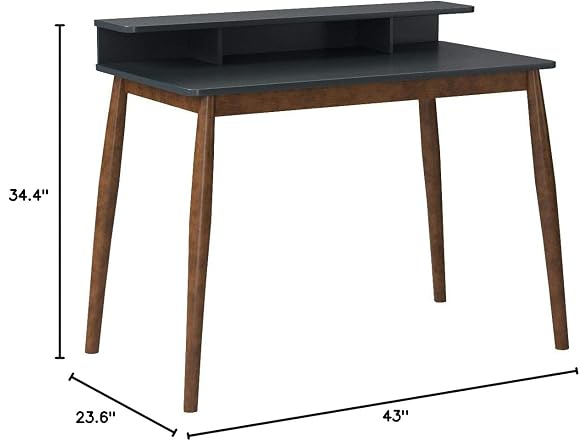 Roundhill Furniture Roskilde Wood Desk