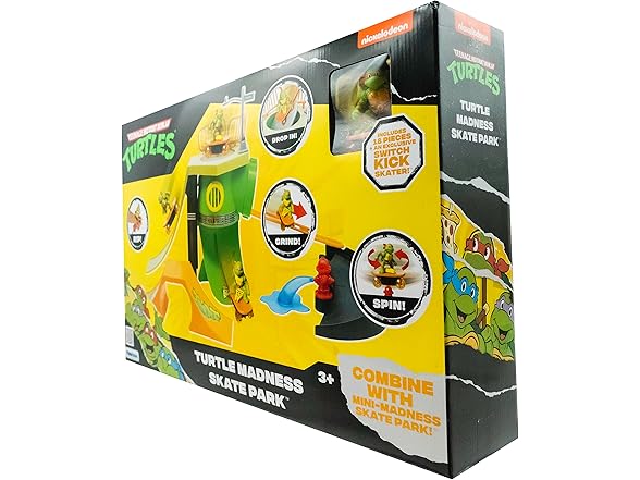 TMNT Toy, Turtle Madness Skate Park Playset