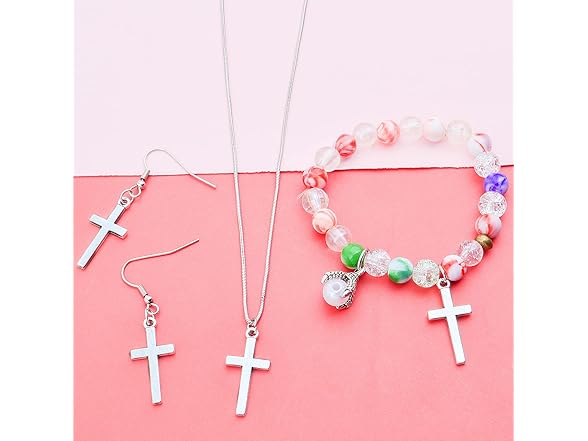 BronaGrand Silver Cross Crucifix Charms