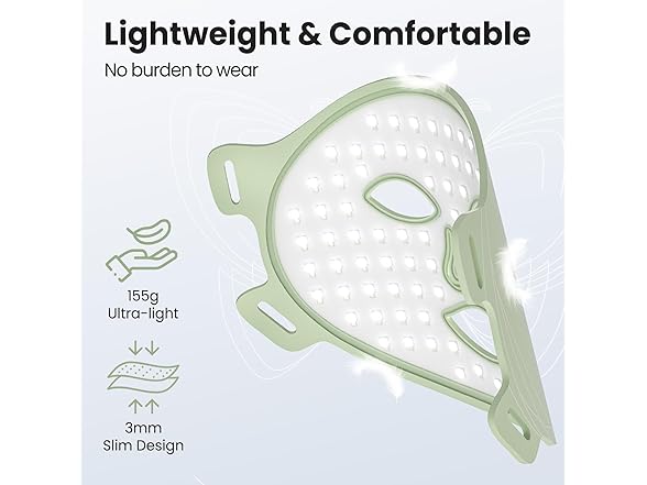 Oiameen Red Light Mask, 7-clolor Red Light Therapy Mask