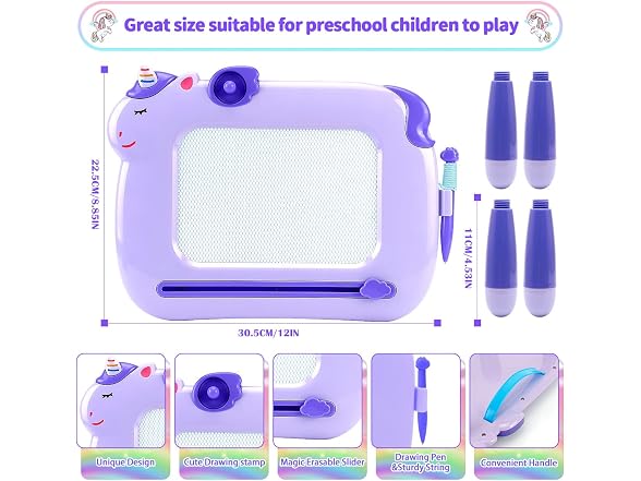 MEJCFARI Magnetic Drawing Board Purple
