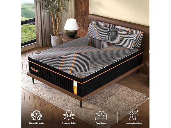 DIGLANT King Mattress, 14 Inch Hybrid