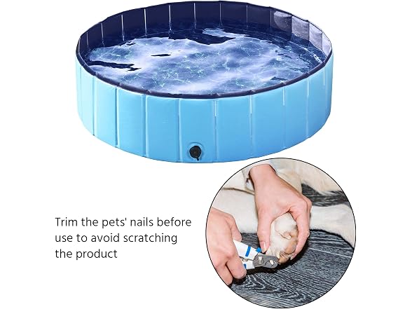 Yaheetech Foldable Dog Pool Collapsible Hard