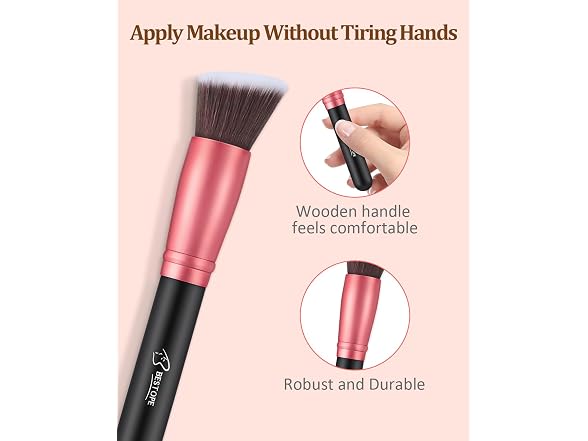 Bestope Pro Makeup Brush Set 16 Piece Black