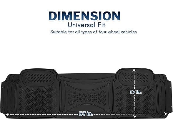 Zone Tech FM0012 Rear Universal 1 Piece Runner Mat