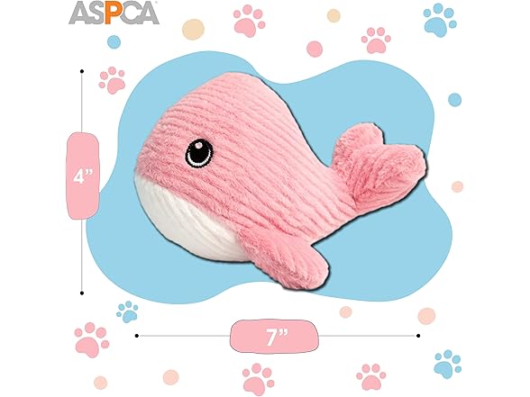 ASPCA 2 Pack Plush Dog Toy with Squeaker