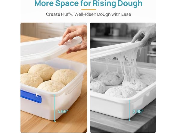 Vtopmart 2 Pcs Pizza Dough Proofing Box