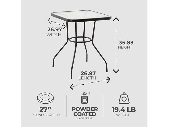 Four Seasons Courtyard Sunny Isles 27" Bistro Dining Table