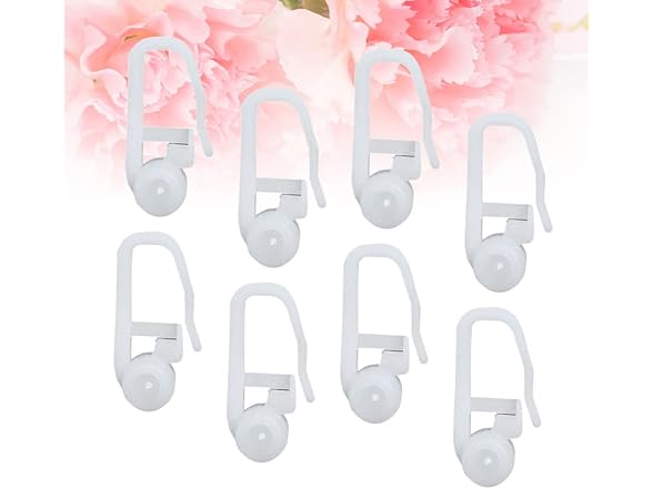 FOMIYES 50 Pcs Curtain Track Glider Hooks Pla