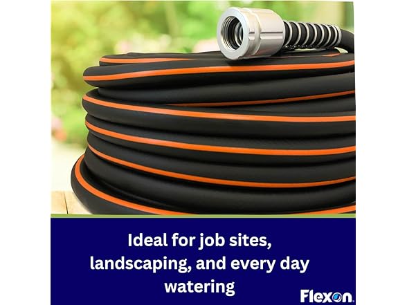 Flexon Flextreme Pro 5/8" x 100ft Performance Rubber Garden Hose