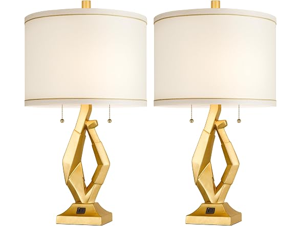 ROTTOGOON 24.5" Gold Lamps Set of 2