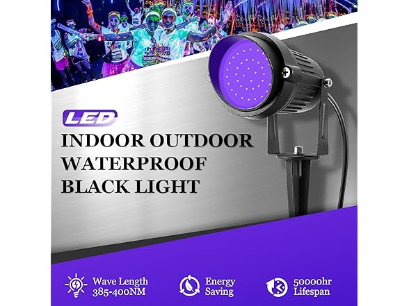 Fyielik Fyielik LED Halloween Black Lights 15W