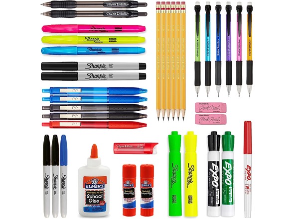School Supplies Variety Pack, 38 Pieces