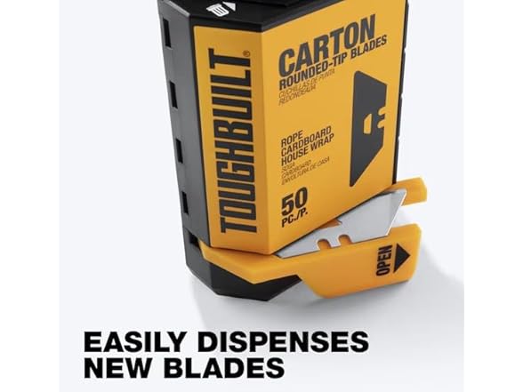 ToughBuilt TB-H4S50-14-50 50-Piece Carton Utility Blades