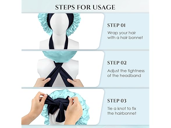 Reversible Satin Bonnet for Sleeping Women