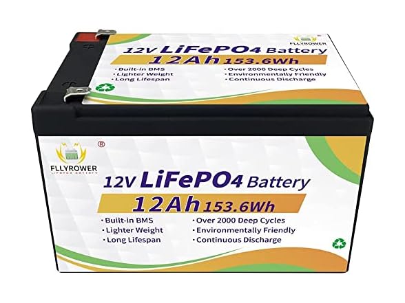 FLLYROWER Lithium Battery 12V 12AH