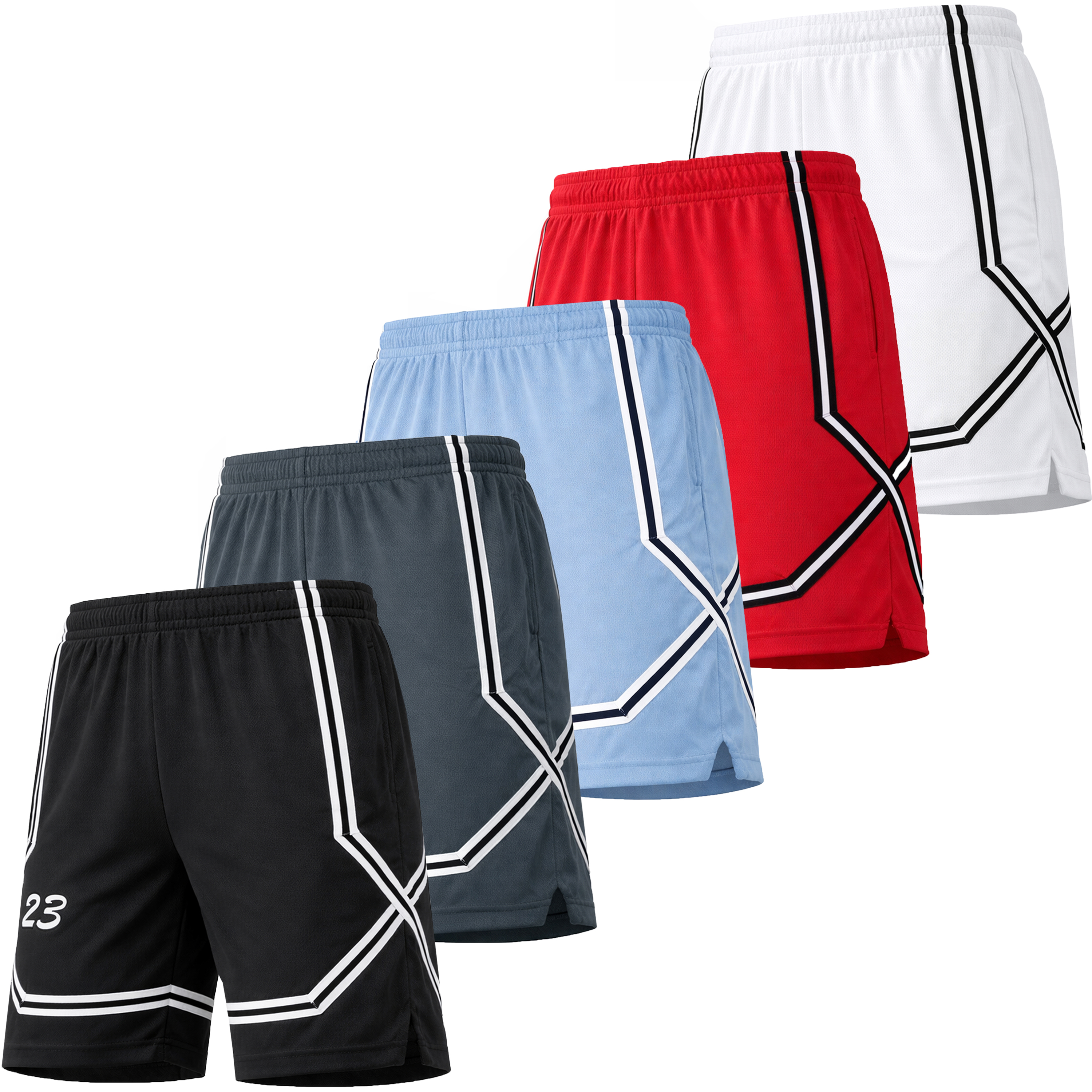 3Pk Mens Performance Tech Mesh Shorts - Gallery 11