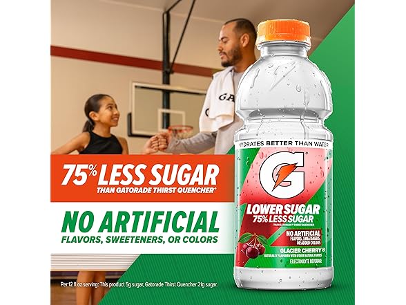 6PK Gatorade Lower Sugar Electrolyte Rain Berry