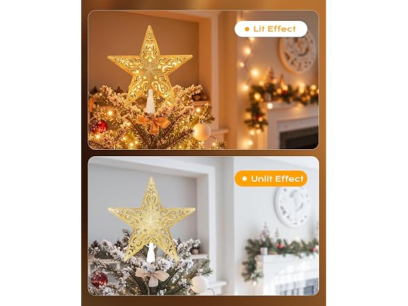 Brightown Christmas Star Tree Topper