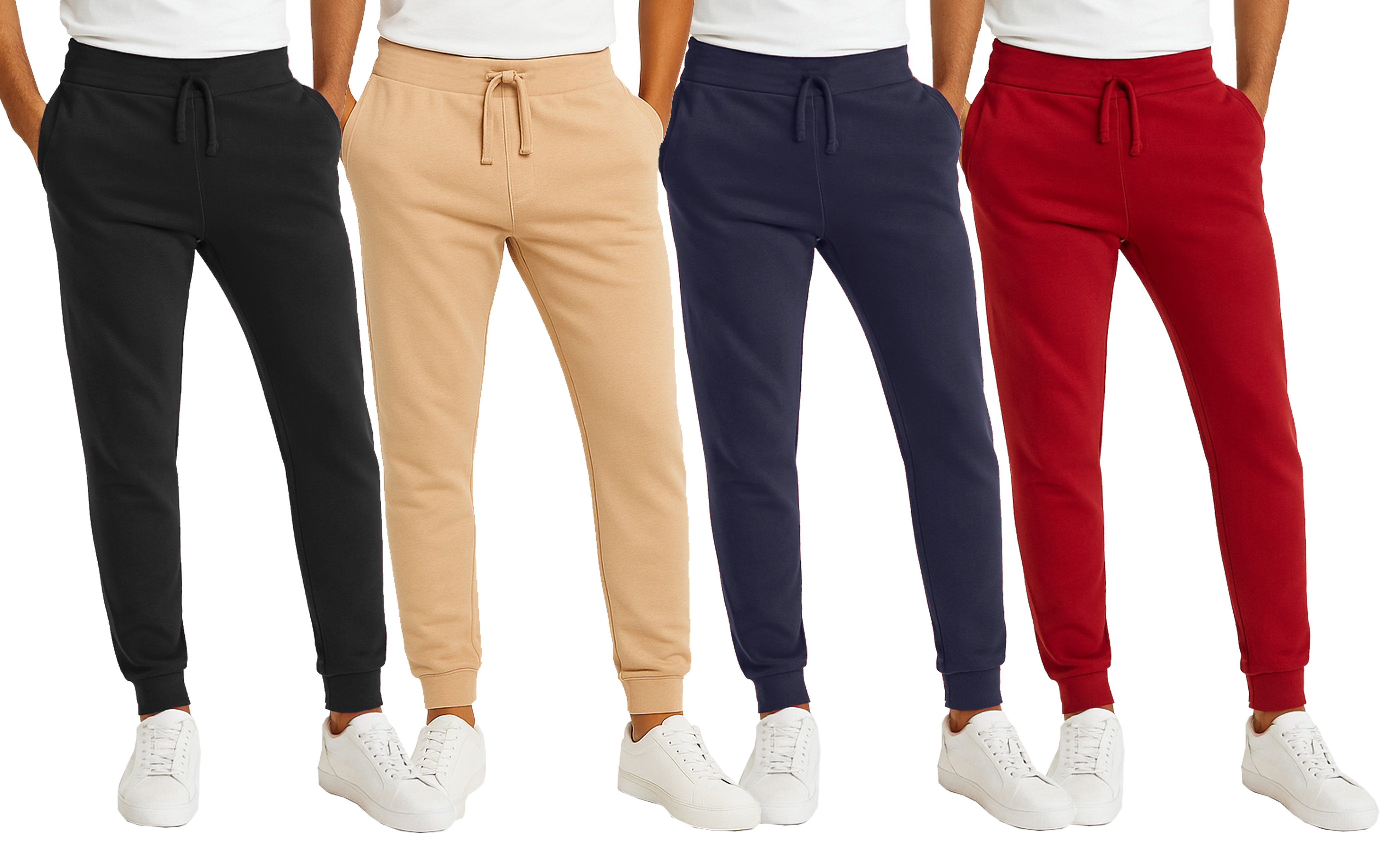 4 Pack Mens French Terry Joggers (S-XXL) - Gallery 12