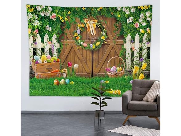 Maijoeyy Vinyl 7x5ft Green Easter