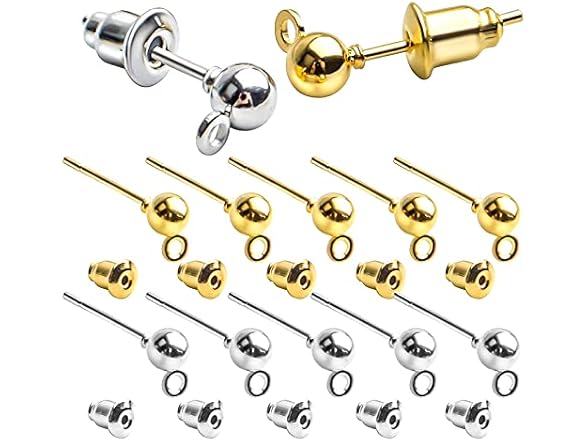 Aylifu Earring Posts and Backs,100pcs