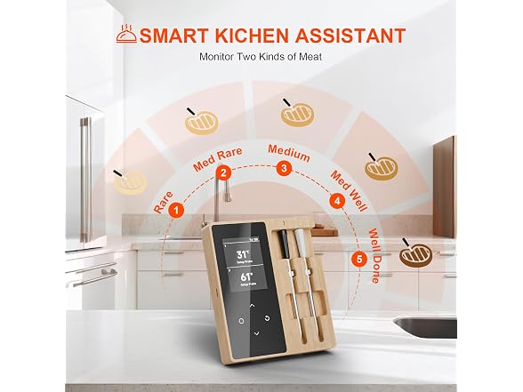 Heieeus Smart Meat Thermometer Dual Probe