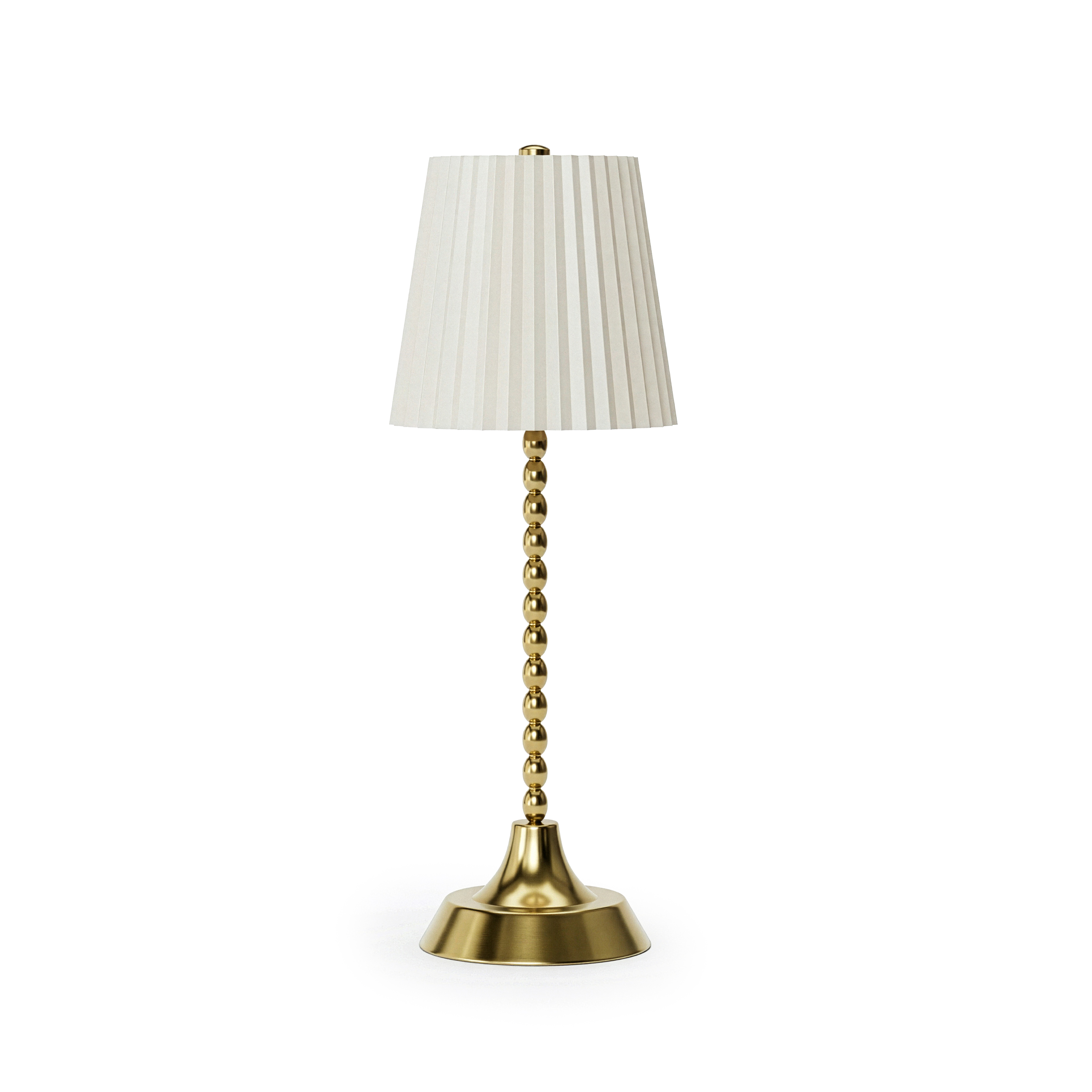 Beaded Stem Pleated Shade Lamp - Gallery 14