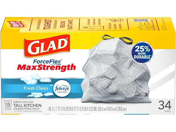 Glad ForceFlex MaxStrength Tall Kitchen