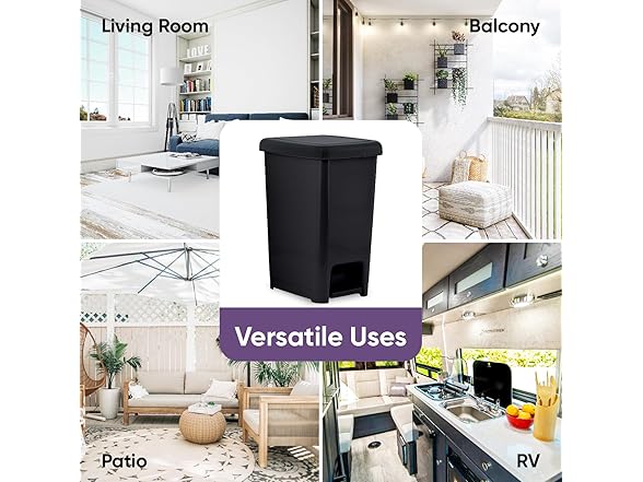 Superio Slim Trash Can with Foot Pedal – 2.5 Gallon 