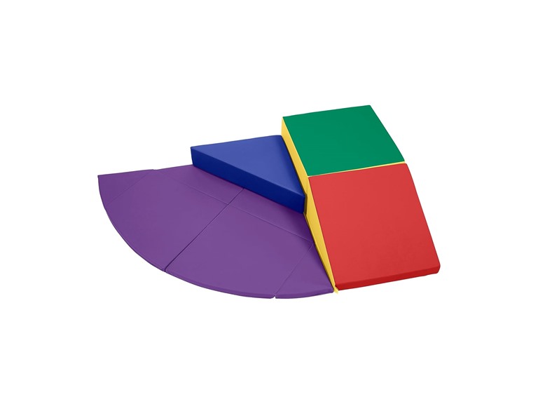 ECR4Kids SoftZone Adventurer's Summit Ramp, Corner Climber, Assorted, 4-Piece