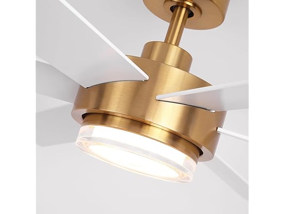 Parrot Uncle F6005GD 54" Gold Ceiling Fan w/ Light