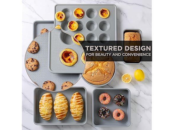 6 Pc Stackable Bakeware Set Taupe