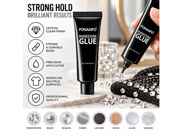 Rhinestone Glue for Nails and Crafts, 30g