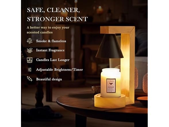 Luana Rose Candle Warmer Lamp - Black