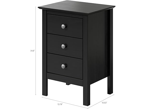 Jela 3-Drawer End Table/Nightstand