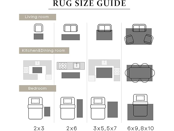 weesire Boho Area Rug for Living Room